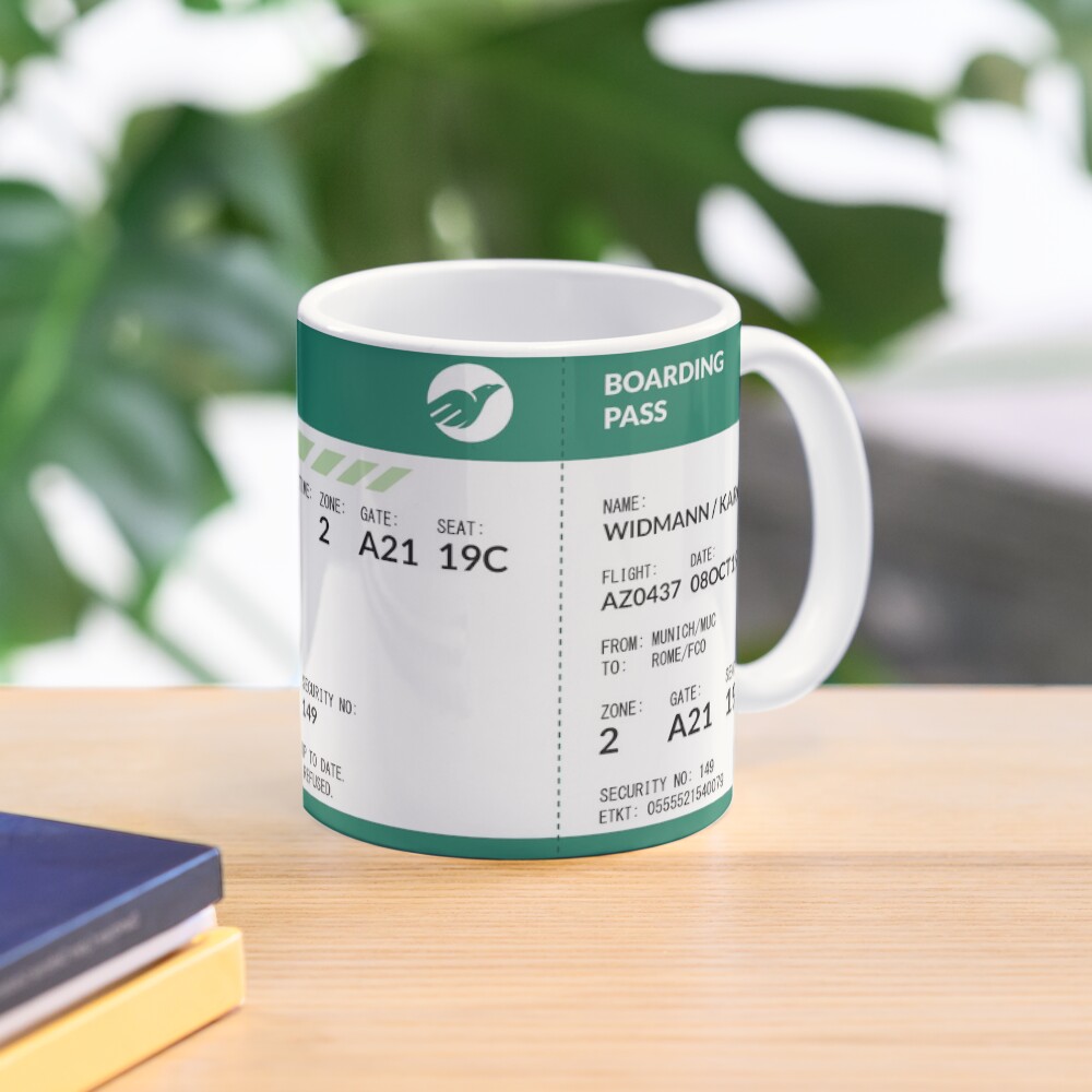Boarding Pass 4000x1660 KWM Coffee Mug