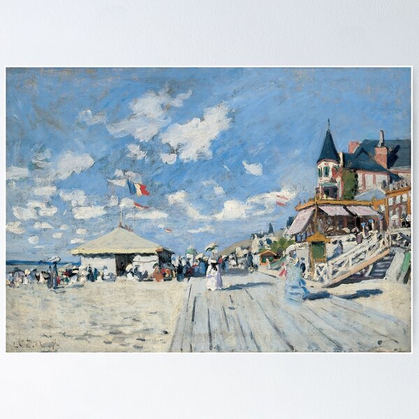 Item preview, Claude Monet - The Boardwalk on the Beach at Trouville (Sur les planches de Trouville) 1870 designed and sold by HistoryRestored.