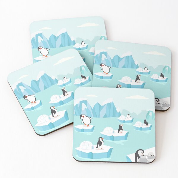 Item preview, Cute Penguins Family Arctic Iceberg Igloos  designed and sold by treasure-crafts.