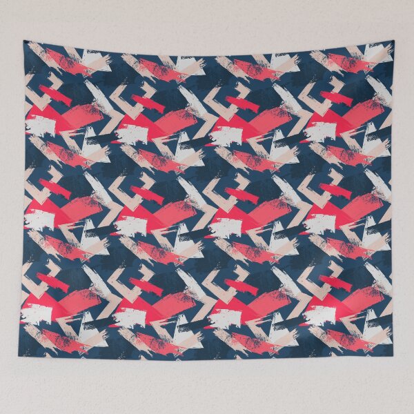 Item preview, Paintbrush abstract pattern designed and sold by tridentfoundry.