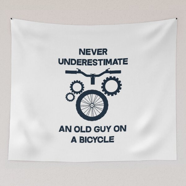 Item preview, Never Underestimate An Old Guy On A Bicycle designed and sold by dacdibac.