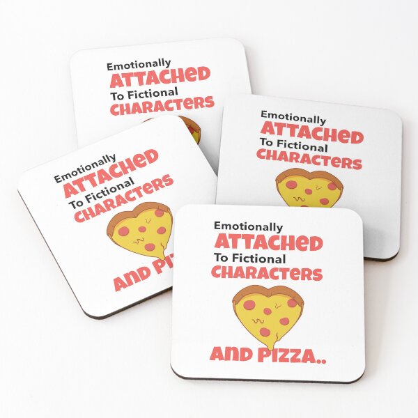 Artikelvorschau, Emotional an fiktive Charaktere und Pizza gebunden Lustiges Essen und Bücher Sprüche entworfen und verkauft von Scratches Tees.