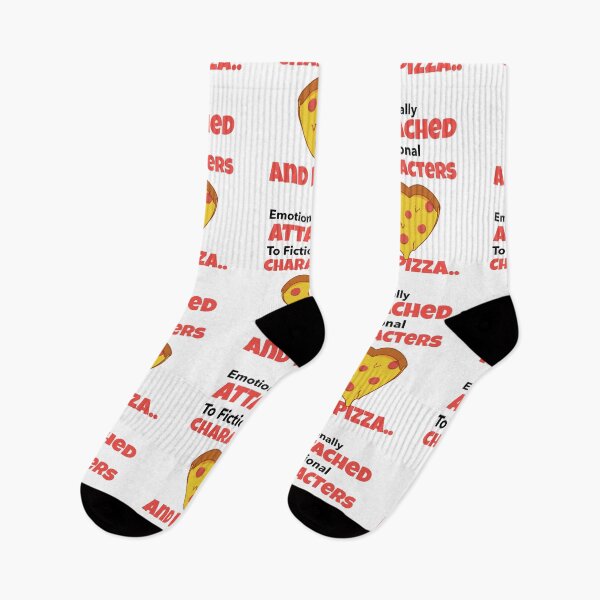 Item preview, Emotionally Attached To Fictional Characters And Pizza Funny Food and Books Sayings designed and sold by Scratches Tees.