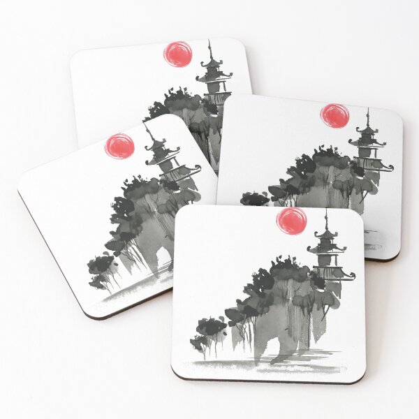 Item preview, Sumi-e Landscape Japanese Ink Painting T-Shirt designed and sold by Hatomomox.