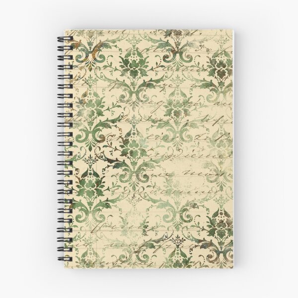 Item preview, Green damasks over handwriting ephemera design designed and sold by AnnieHochmann.