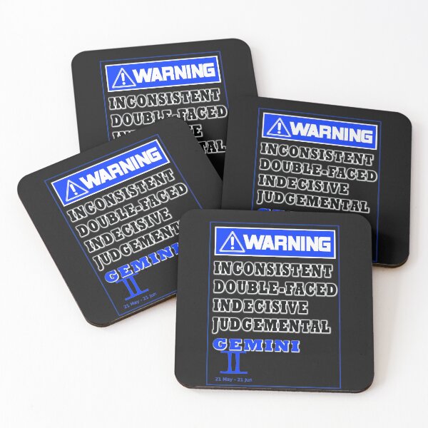 Item preview, WARNING ZODIAC SIGN GEMINI designed and sold by GraphicMedia.
