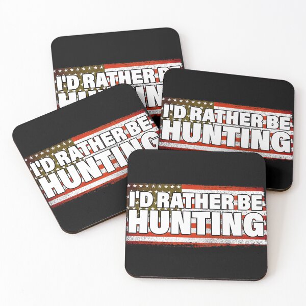 Item preview, I'd rather be Hunting,us flag gift for hunting lovers designed and sold by Space Art.