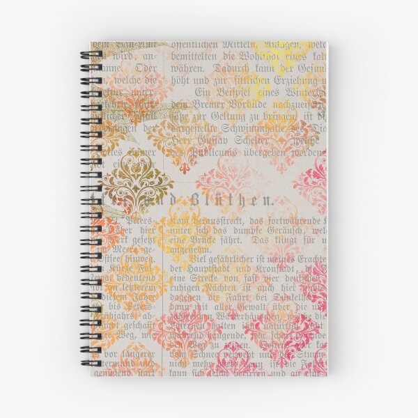 Item preview, Damask over vintage newspaper pattern ephemera designed and sold by AnnieHochmann.