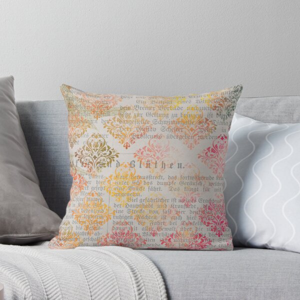 Item preview, Damask over vintage newspaper pattern ephemera designed and sold by AnnieHochmann.