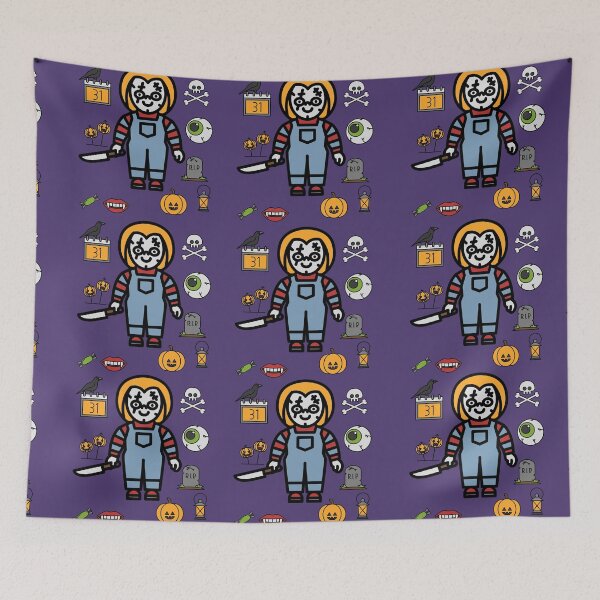 Item preview, scary halloween purple pattern design designed and sold by JUYET656.
