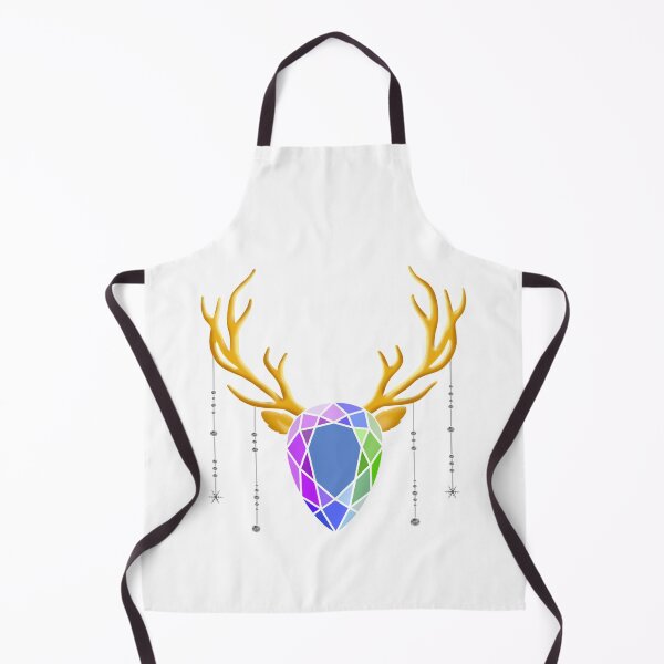 Item preview, Diamond deer with golden horns - Abstract art designed and sold by TheRedPrincess.