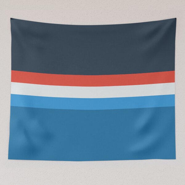 Item preview, Abstract red white blue horizontal stripes designed and sold by Thecolorschemer.