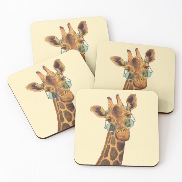 Item preview, Cool giraffe with blue sunglasses designed and sold by Cristina Llera.