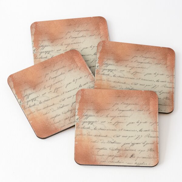 Item preview, Red and orange handwriting letter ephemera design designed and sold by AnnieHochmann.
