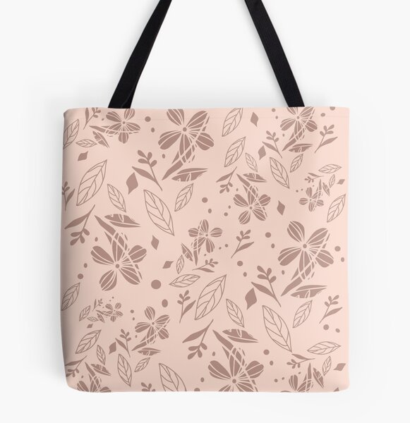 Color Floral Flower Leave Natural Pattern Design Background Pastel Tote Bag
