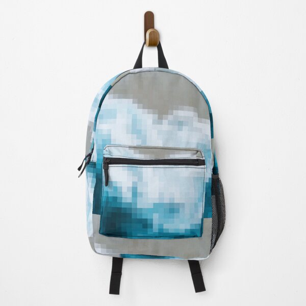 Item preview, Crashing Blue Ocean Waves Pixels Art Design designed and sold by idovedesign.