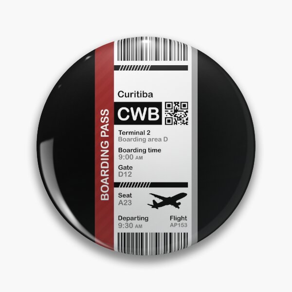 Artikelvorschau, Curitiba Boarding Pass Flight Destination Ticket entworfen und verkauft von oclatikaz.