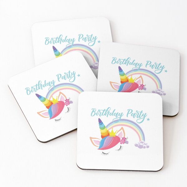 Item preview, Unicorn face celebrating birthday party designed and sold by marbella-studio.