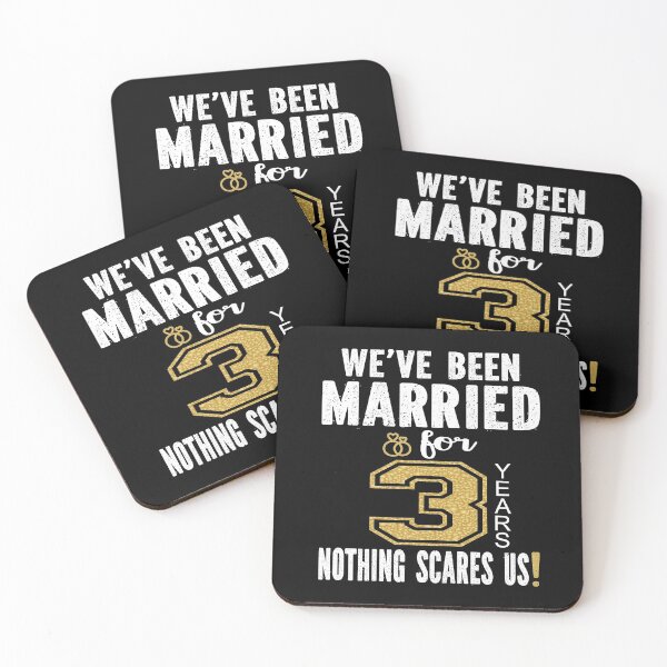 Item preview, We've Been Married For 3 Years Nothing Scares Us Couples design designed and sold by Grabitees.