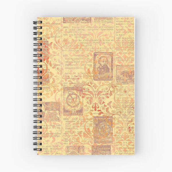 Item preview, Red damasks over yellow newspaper ephemera design designed and sold by AnnieHochmann.