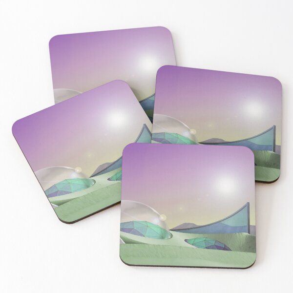 Item preview, New World Gates Landscape (Blue/Pale Green) designed and sold by Petra Rosa.