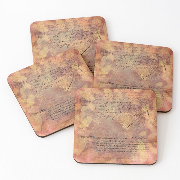 Item preview, Leaves around black handwriting letter ephemera design designed and sold by AnnieHochmann.