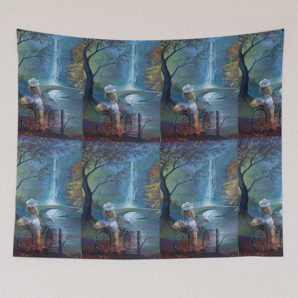 Item preview, Brush painting highland water falls designed and sold by zachan57.