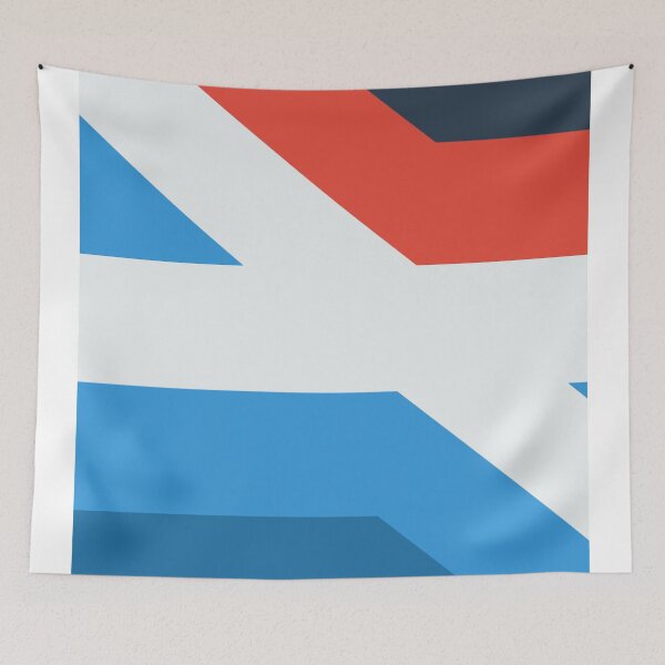 Item preview, Abstract red blue white stripes designed and sold by Thecolorschemer.