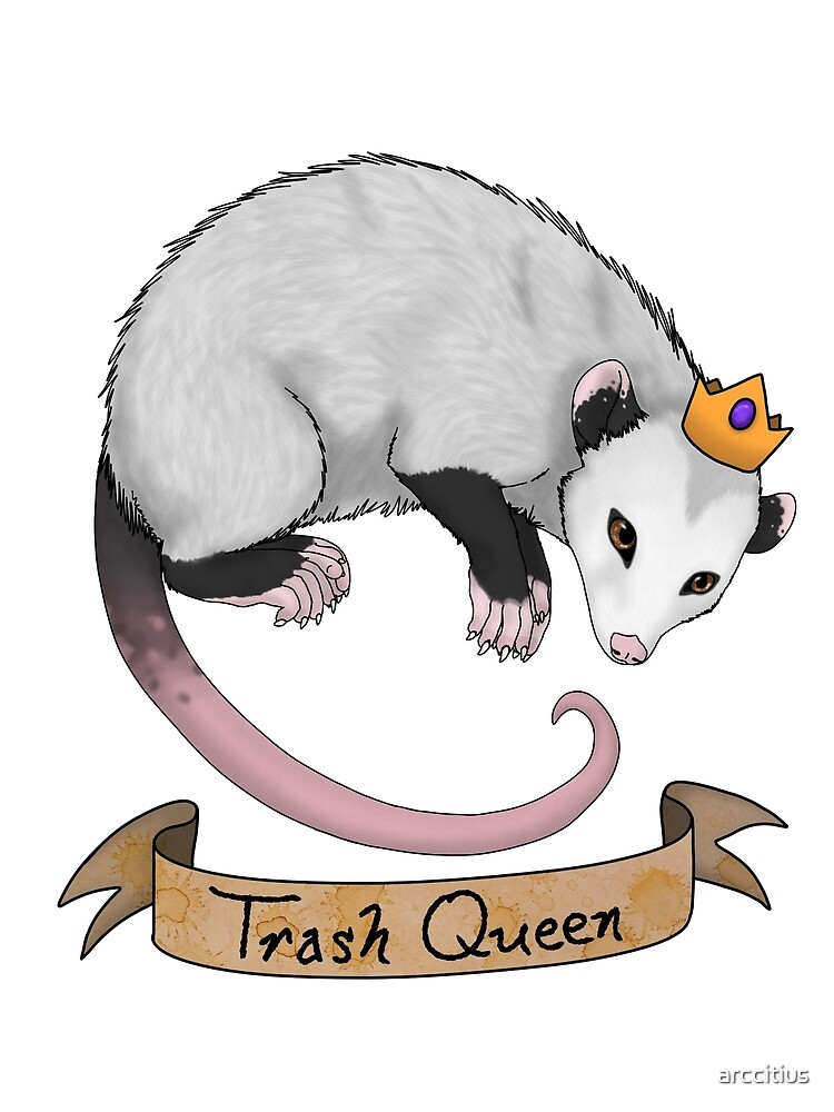"Trash Queen Opossum Possum" by arccitius Redbubble