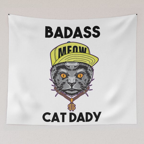 Item preview, Funny Gift For Cat Lovers Badass Cat Dady designed and sold by Suhy.