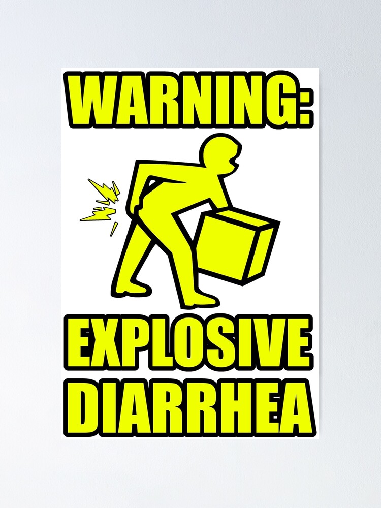 Poster Diarrhee Explosive Par Derpfudge Redbubble