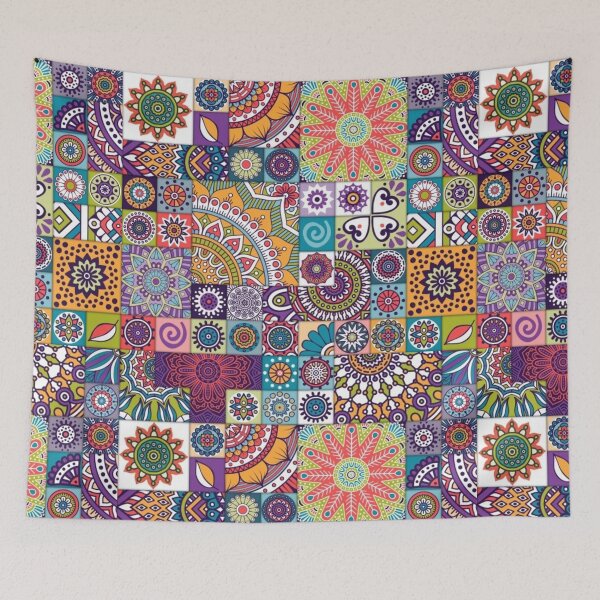 Item preview, ethnic  pettern Tiles designed and sold by Ladyvml.