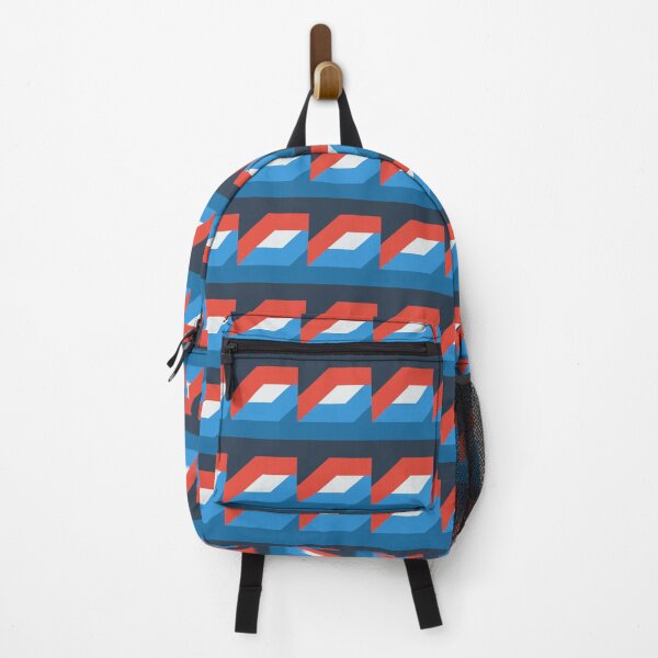 Item preview, Abstract red blue white shape geometrical glitch  pattern designed and sold by Thecolorschemer.