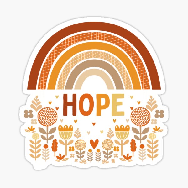 hope rainbow Sticker