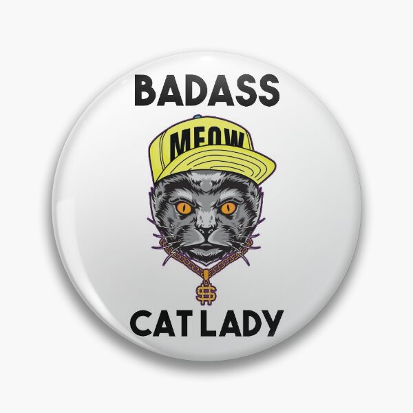 Item preview, Funny Gift For Cat Lovers Badass Cat Lady  designed and sold by Suhy.