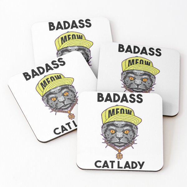 Item preview, Funny Gift For Cat Lovers Badass Cat Lady  designed and sold by Suhy.