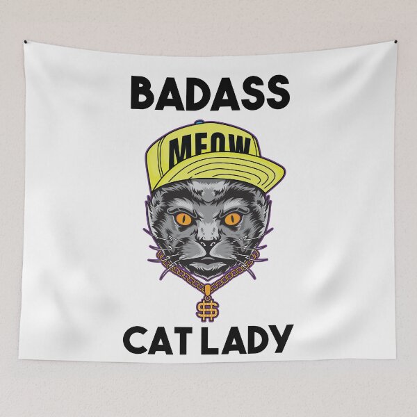 Item preview, Funny Gift For Cat Lovers Badass Cat Lady designed and sold by Suhy.