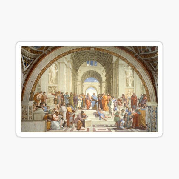 The School of Athens - Raphael - (Scuola di Atene) Sticker