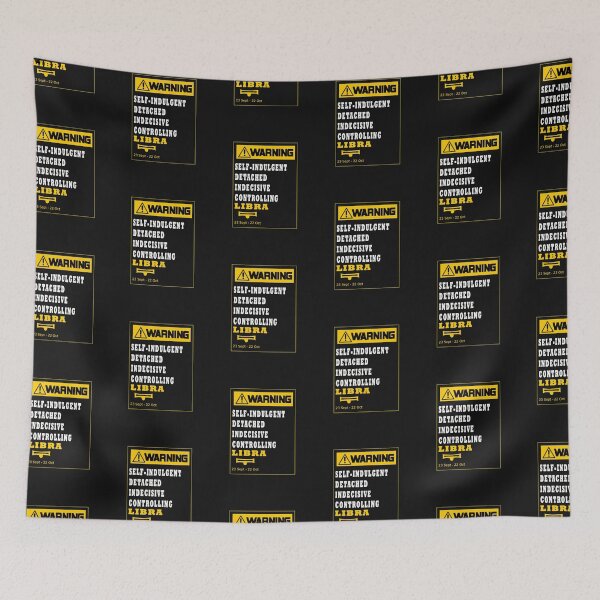 Item preview, WARNING ZODIAC SIGN LIBRA designed and sold by GraphicMedia.