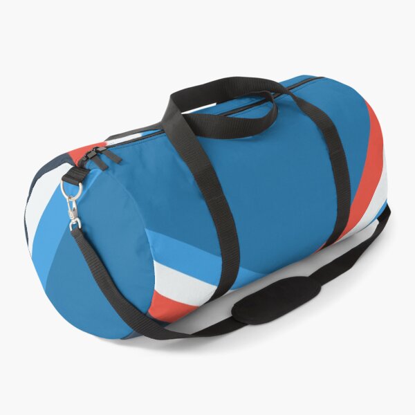 Item preview, Abstract red blue white striped cross designed and sold by Thecolorschemer.