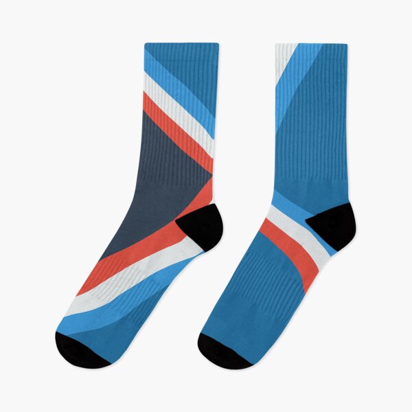 Item preview, Abstract red blue white striped cross designed and sold by Thecolorschemer.
