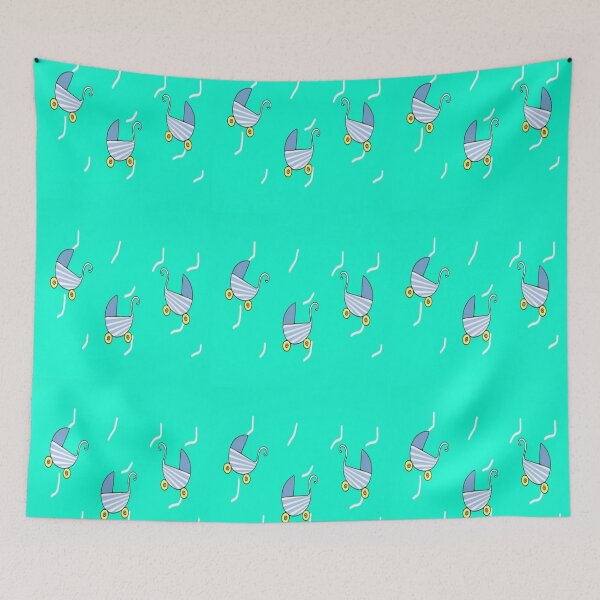 Item preview, Baby prams on blue designed and sold by tetibright.