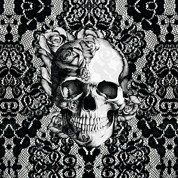 Artwork thumbnail, Gothic Lace skull by KristyPatterson