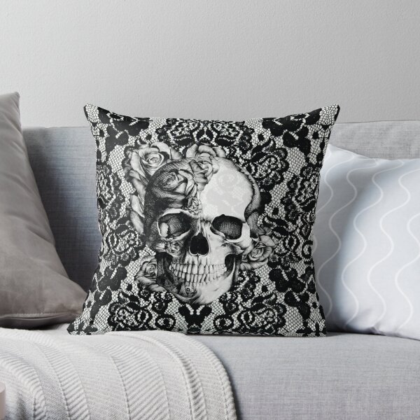 Gothic Mansion Black Pillow Case