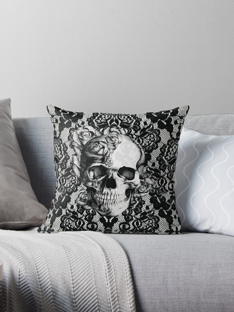 Skeleton Cushion, Gothic Cushion, Gothic Pillows