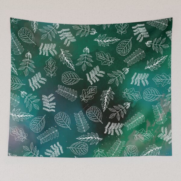 Item preview, Leaves pattern, white leaf, greenery pattern designed and sold by patternme.