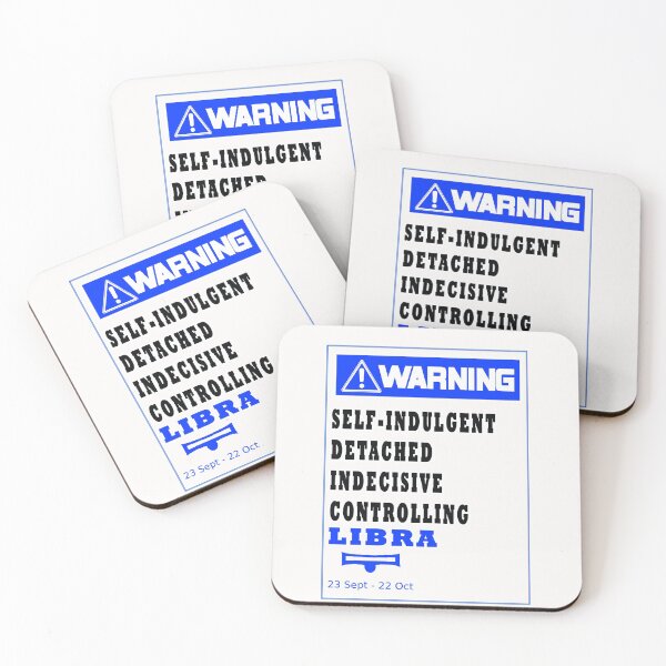 Item preview, WARNING ZODIAC SIGN LIBRA designed and sold by GraphicMedia.