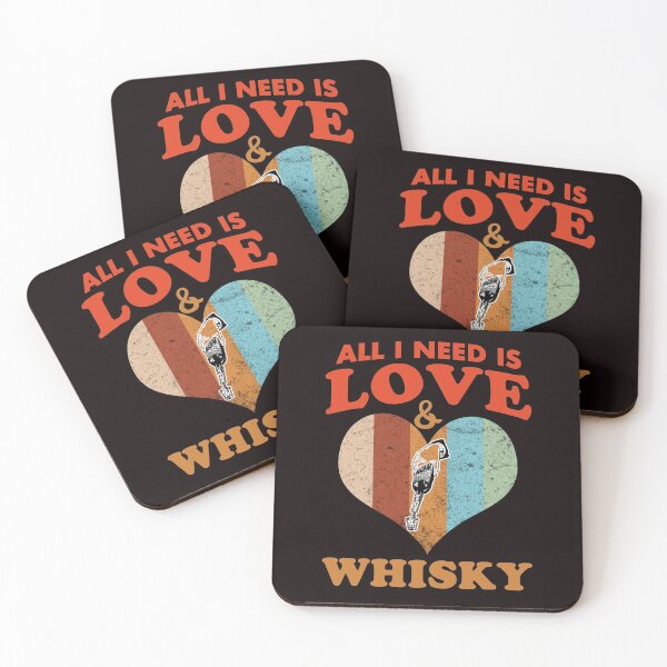 Item preview, All I Need Is Love and Whisky - Funny Whisky Retro Heart Gift  designed and sold by leo121687.