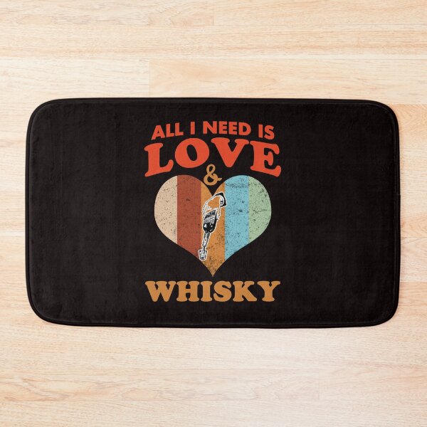 Artikelvorschau, Alles was ich brauche ist Liebe und Whisky - Lustiges Whisky Retro Herz Geschenk entworfen und verkauft von leo121687.