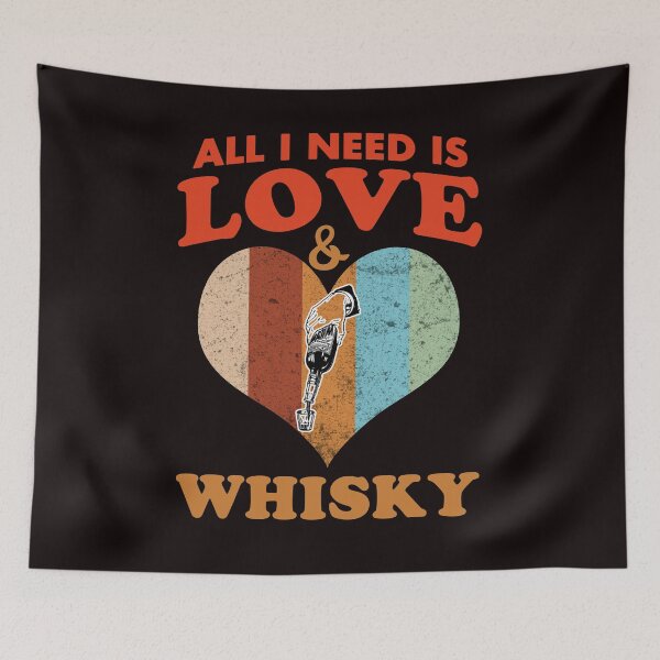 Item preview, All I Need Is Love and Whisky - Funny Whisky Retro Heart Gift  designed and sold by leo121687.